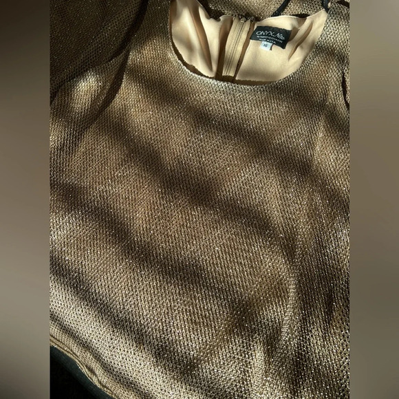 Vintage gold mesh maxi dress by Onyx Nite - Picture 7 of 7